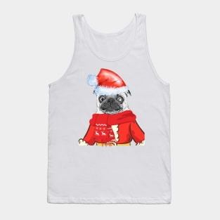 Santa Crazy Puppy Tank Top